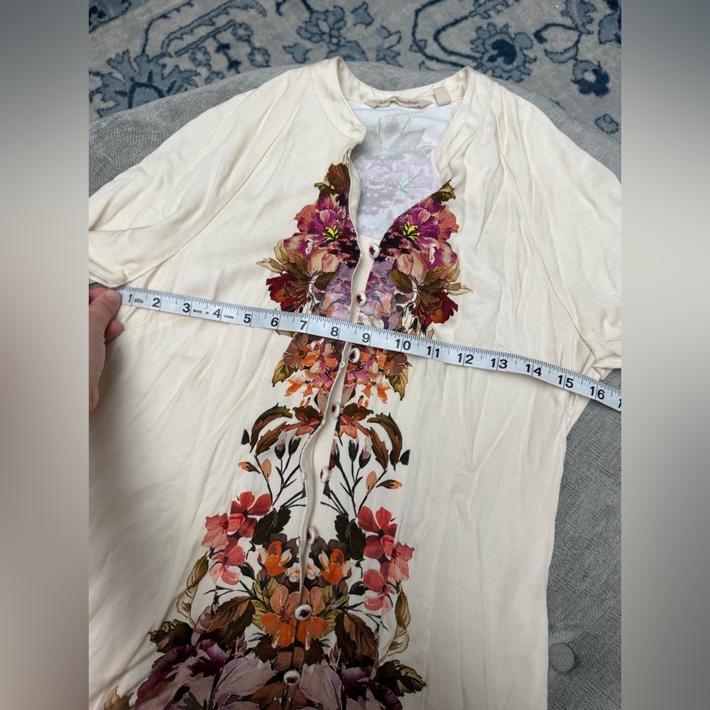 SOFT SURROUNDINGS Paulette floral shirt maxi dress Fall Festival Size Petite XS - Picture 8 of 11